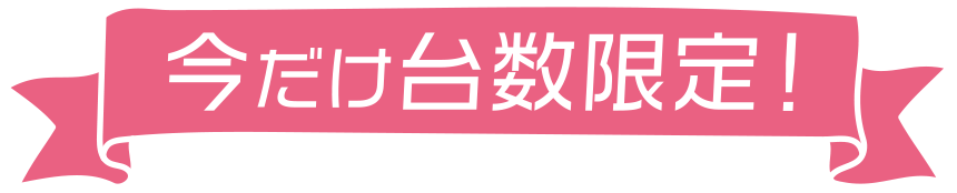 今だけ台数限定！