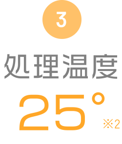 3 処理温度 25°※2